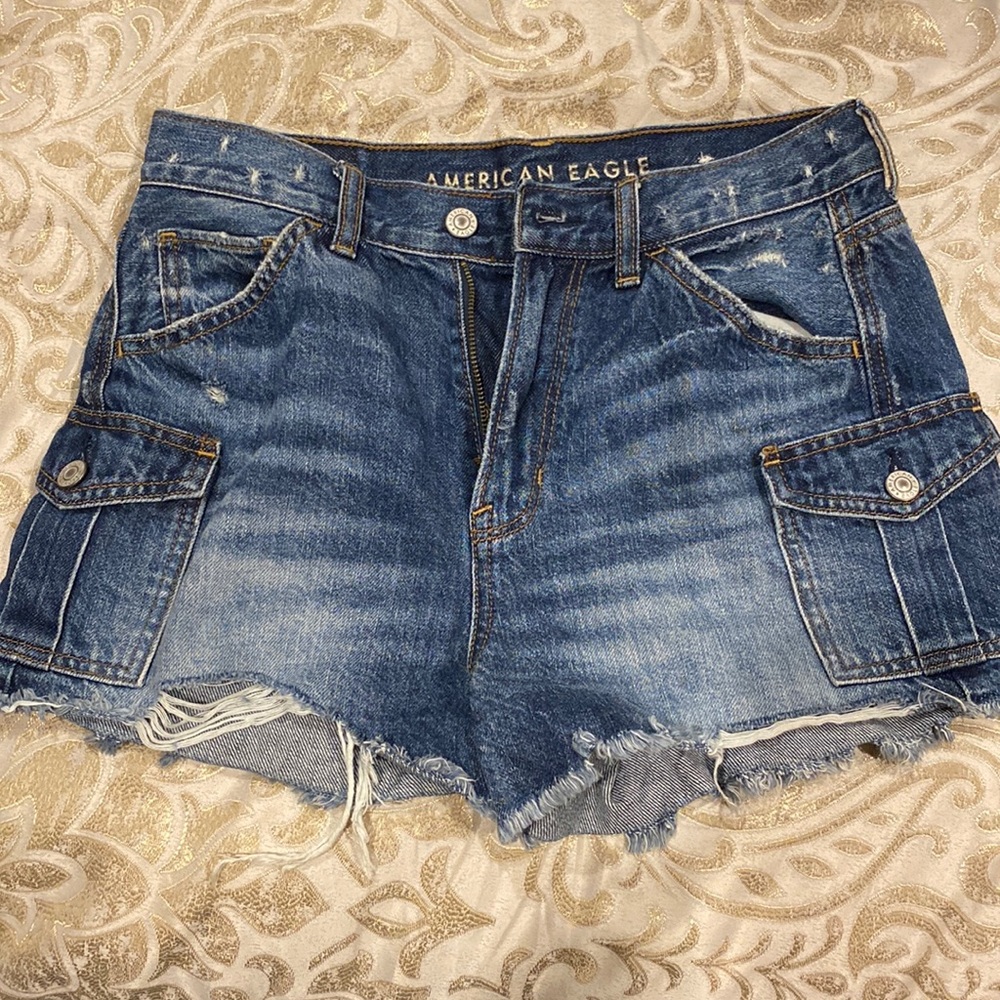 American Eagle high rise festival shorts